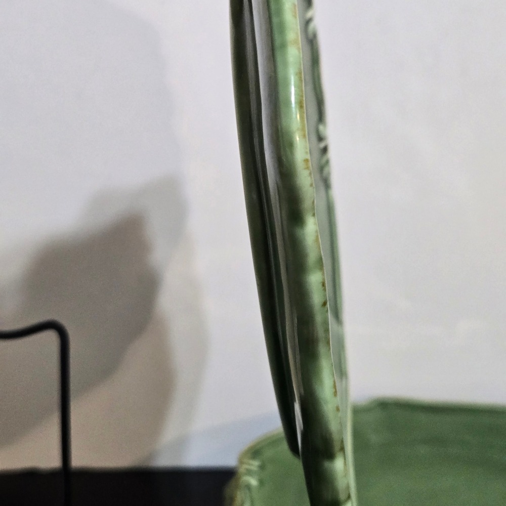 Set 6 Baum Bros Dinner Plates / platter Antique Collection Scalloped Green 10.5" - Picture 7 of 10